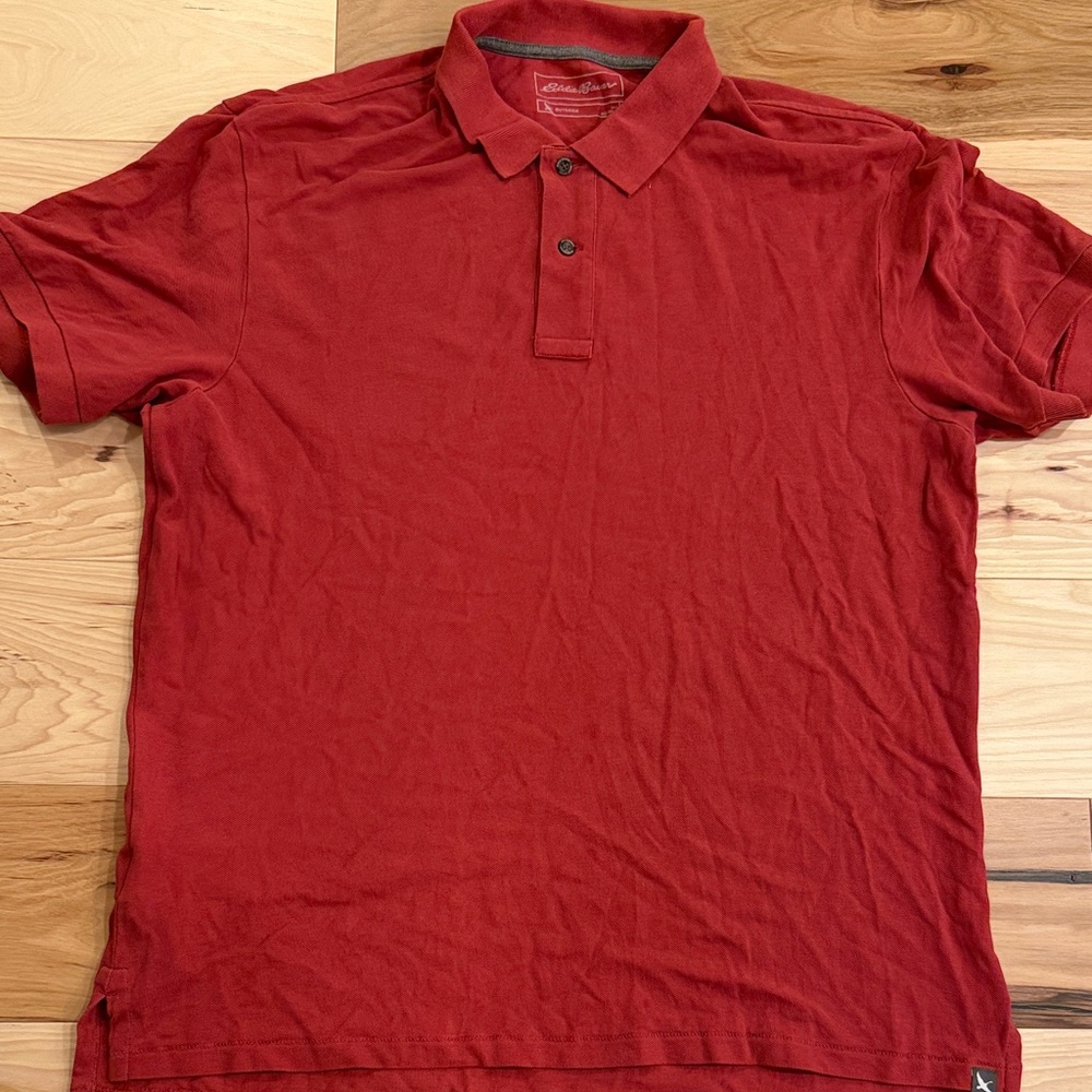 Eddie Bauer Classic Red Polo Shirt